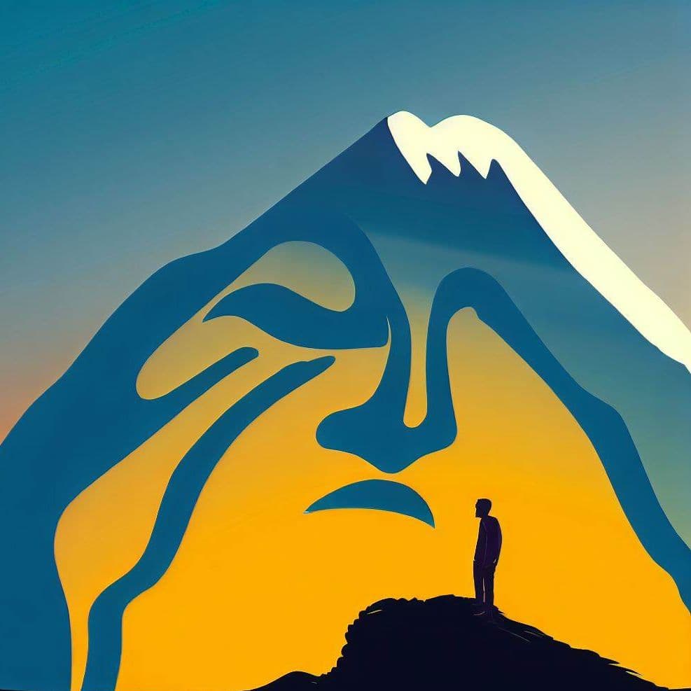 A man and a mountain